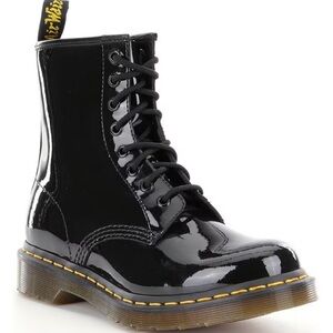 Dr. Martens Black Patent Leather Boots